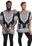 Dupsie's African Dashiki Shirt (Black and White, 6X-Large)