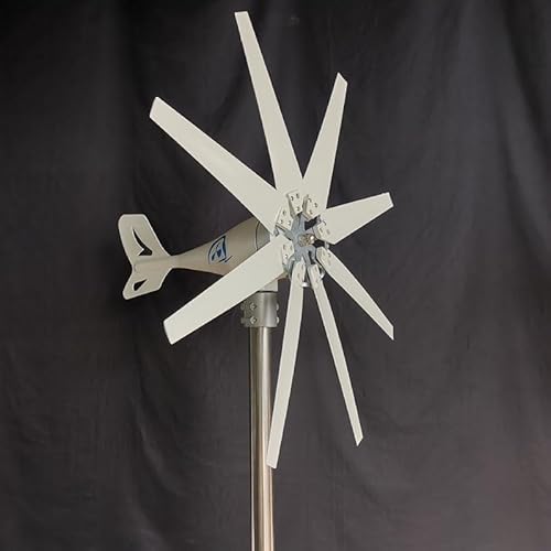 Mcamgiczin Wind Turbine Generator Kit 12000W 12V/24V w/8 Blade, Wind Generator Kit w/Charge Controller, Wind Power Generator for Marine, Home, Windmill Generator Suit for Hybrid Solar Wind,24V