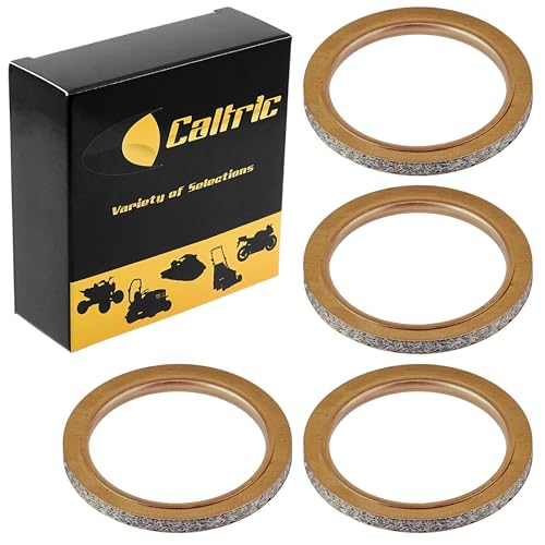 Caltric Muffler Pipe Gaskets Compatible with Yamaha R6 YZF-R6 Yzfr6 2006 2008 2009 2011 2012 2013-2020