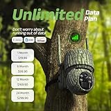 SEHMUA 4G LTE Cellular Trail Cameras 2 Pack, Unlimited Data Plan, 360°Full View Live Video, 2K HD Game Camera with Solar Power, Security Camera Built-in SIM Card with PIR Night Vision, IP65 Waterproof