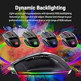 Redragon M801 Wireless Gaming Mouse, RGB Gaming Mouse with MMO 9 Programmable Macro Editing Buttons, UP 16000 Adjustable DPI, Rapid Fire Button for Game, Windows,PC - Wireless, Black