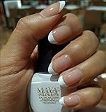 Maya Halal, Breathable & Toxin-Free Vegan Nail Polish (French Manicure Set with Brush).