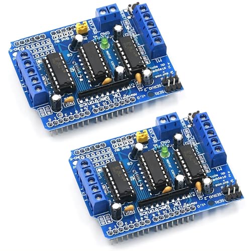 WWZMDiB 2Pcs L293D DC Stepper Motor Drive Shield Expansion Board for Arduino Raspberry Pi DIY Experiments