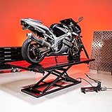 Black Widow Extra-Wide Air or Hydraulic Motorcycle ATV Lift Table 1,500 lb. Capacity Diamond Plate Surface with 32" Maximum Lift Height