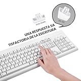 Perixx PERIBOARD-106 USB Keyboard – High Performance – High Curved Keys – Full-Size with Numeric Keyboard – Black – QWERTY Spanish