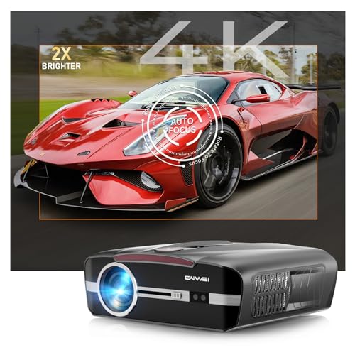 Daytime Projector 1800 ANSI 4K Smart Daylight Projector with Streaming Apps ToF+CMOS Laser Autofocus, Shorter Throw, Android TV NFC for Bright Room Home Theater Outdoor A9T