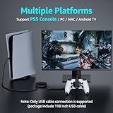 IWGAME Plug and Play Paddles for PS5 Controller, 4 Back Buttons Attachment Programmable for PS-5 Console/Windows PC/Steam/Mac/Android TV, Support Turbo, Key Swap, Programable Functions