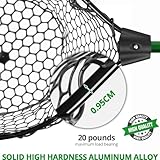 Telescoping Aluminum Alloy Fishing Net - Adjustable Length and Rubber net, 32-52.7 Inches, Maximum Load 20 Pounds