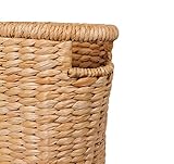 BIRDROCK HOME Sea Grass Storage Basket with Handles - Woven Sea Grass Decorative Rectangle Organizer Bin for Living Room, Bathroom, Home Decor - Suitable for Magazine, Book, Newspaper - Natural