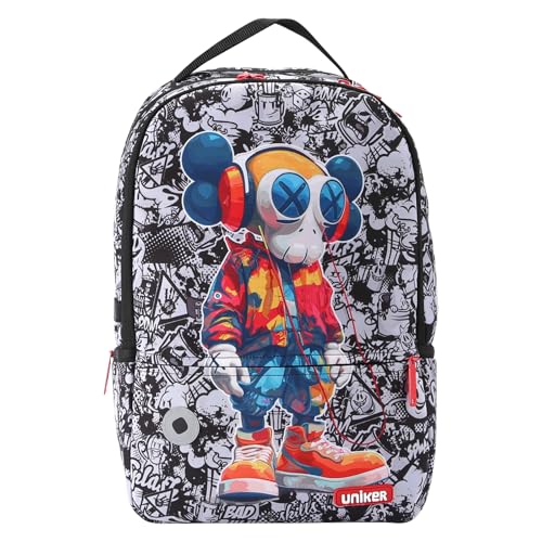 UNIKER Graffiti Backpack,Gamer Backpack,Casual Daypack,Designer Laptop Backpack for 15.6 Inch Laptop,Travel Backpack for Man Women,X Eyes