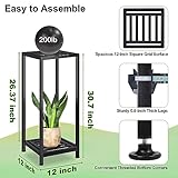 Lilybud--lily Plant Stand Indoor Outdoor Heavy Duty Wrought Iron Pedestal Stands Metal Plant Stand Decorative Flower Stand for Patio Garden Deck Living Room