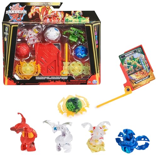 Bakugan Battle 5-Pack, Special Attack Bruiser, Dragonoids, Hammerhead, Nillious; Customizable, Spinning Action Figures, Kids Toys for Boys and Girls 6 and up