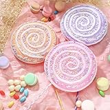 JellyArch 6 Pcs 16'' Large Candy Lollipop Decoration Candyland Birthday Party Decor Lollipop Ornament Valentines Candy Land Photo Prop with Stick for Christmas Valentines Day Birthday Party