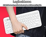 K380 Bluetooth Multi-Device Keyboard Korean/English, For Multi-OS Windows, Mac, iOS, Android, Chrome OS Support for Laptop PC Girls Boys Adult Christmas Birthday Home or Office School, Powderpink