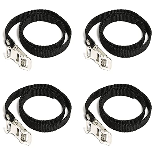 TAODAN 4PCS Bike Pedals Clips Strap, Bike Rack Strap Bike Wheel Stabilizer Straps, Bicycle Pedal Clamp Fixing Strap