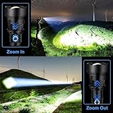 OMALIGHT Flashlights High Lumens Rechargeable,XHP90.2 Super Bright LED Flashlight with Zoomable & 5 Modes & Waterproof for Outdoor/Indoor