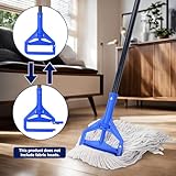 KeFanta 60 Inch Mop Handle Commercial Heavy Duty,Industrial Metal Mop Stick Replacement Quick Change,Wet Mops Head Replacement Holder for Floor Cleaning,3 Pack