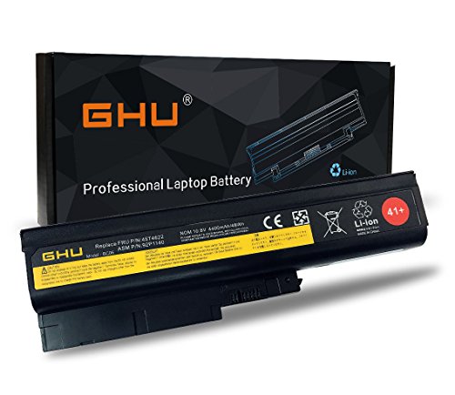 GHU New Battery 48 WH Replacement for 41+ 40Y6799 40Y6797 Compatible with Lenovo ThinkPad R60 R60e T60 T60p Z60 Z60m Z61 Z61p T500 W500 42T4619 42T4620 92P1133 40Y6795 92P1133 R500 SL300 SL400 SL500