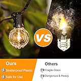 120FT Outdoor G40 LED Globe String Lights Dimmable Waterproof Shatterproof Light Strings with 60 Bulbs Connectable Commercial Hanging Lights for Christmas Patio House Backyard Balcony Party