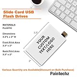 Paintechz Custom Credit Card USB Flash Drives 50 Pack, Personalized Logo Text Bulk - as Corporate Gifts and Promotional Giveaways - Customizable 512MB