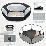 XIRGS Small Animal Playpen, Pet Playpen for Cat/Rabbit/Hamster/Guinea Pig/Bunny/Ferret/Kitten Toys Chick Brooder Box Cage Tent Pop Up Play Pen with Cover, Portable Play Yard Indoor Outdoor Waterproof