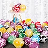 Rainbow Tie Dye Balloons 100PCS 12 Inch Agate Marble Latex Swirl Balloons For Tie Dye Birthday Party Supplies,Candyland,Bachelorette,Fun Hippie Party Decorations(Multi-Color)