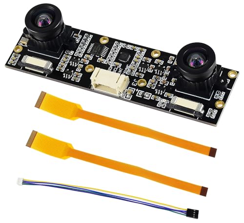 8MP Binocular Camera Module IMX219-83 Stereo Camera Onboard Dual 8Megapixels Cameras Supports Jetson Nano Developer Kit (B01) and Compute Module 4/CM3+/CM3 Base Boards for AI Vision