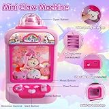 TingingYuli Claw Machine for Kids,Unicorn Mini Vending Machines Candy Grabber Prize Dispenser Toys for Girls,Electronic Arcade Game with 20 Mini Plush Toys for Christmas Easter Birthday Gifts