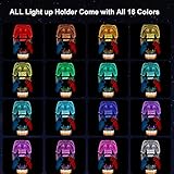 YuanDian Light up Headphone Controller Holder, 16 Colors 3D LED Lights Gamepad Headset Stand, Game Controller Hanger for All Universal Gaming PC Accessories