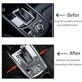 ANUNFRRE Car Accessories Fit for Mazda CX-5 CX5 2017-2022 ABS Carbon Fiber Interior Center Console Control Panel Side Strip Cover Trim 2PCS Set