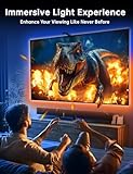 FFJ TV Lights That Change with TV, 18ft Cuttable TV LED Backlight for 75-85 Inch Screen and PC Monitor, TV Backlight with Sensor, Smart App Control, Game & Music Sync Color Changing Lights