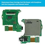 Compatible with Nintendo Switch, Replacement Game Card Cartridge Reader Slot with Headphones Jack Plug Port Repair Part for Switch with Tools