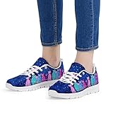 Mumeson Cat Print Women's Lightweight Low-Top Running Sneakers Sport Go Easy Walking Shoes Tennis Shoe US 8