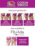 Fruit of the Loom Women's Eversoft Cotton Bikini Underwear, Tag Free & Breathable, Stretch, Black, 8 (Pack of 12)