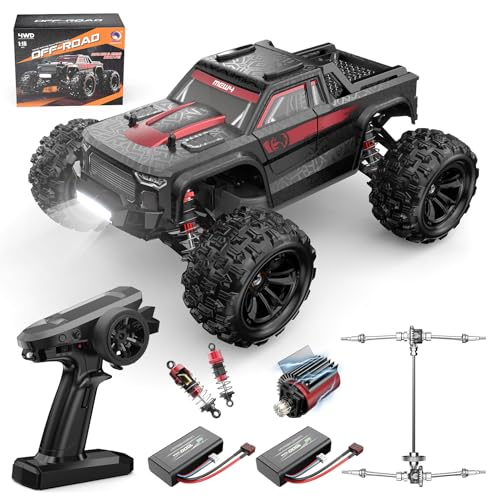 MEW4 1/16 Brushless RC Car, 4X4 RC Offroad Truck, Portable RC Cars Fast 42 Km/h for Adults, High Speed, Remote Control Monster Truck, Gift for Boys, 2 Li-ion Batteries