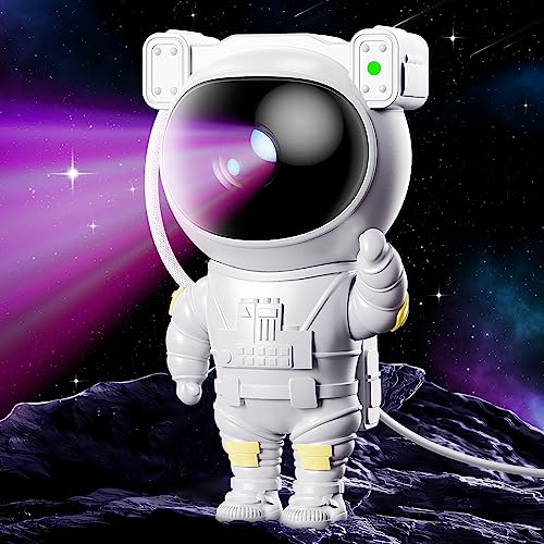 JUIARA Astronaut Star Galaxy Projector - Space Starry Night Light Nebula Ceiling Projection Lamp with Timer and Remote, for Kids Adults for Bedroom, Gaming Room, Room Decor