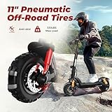 isinwheel GT2 Electric Scooter Adults 11" Off Road Tires, 1000W Motor E-Scooter Up to 37 Miles Long Range, 28 MPH Top Speed, Foldable Scooter for Adults, Turn Signal & Dual Suspension