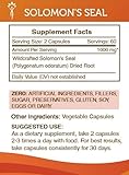 Secrets of the Tribe Solomon's Seal 120 Capsules, 1000 mg, Wildcrafted Solomon's Seal (Polygonatum odoratum) Dried Rhizome (120 Capsules)