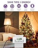 [2 Pack] NEARPOW Digital Timer For Lamp With Dual Outlets, Programmable Timer In Door, Outlet Timer For Lights,10 On/Off Programs, 24-Hour And 7-Day Programmable Electric Plug Timer,3 Prong, 15A/1875W