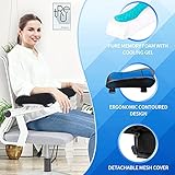 BEAUTRIP Ergonomic Armrest Pads- Office Chair Arm Rest Cover Pillow - Elbow Support Cushion for Computer, Gaming and Desk Chairs (Set of 2, Mesh Cover)