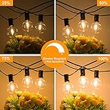 120FT Outdoor G40 LED Globe String Lights Dimmable Waterproof Shatterproof Light Strings with 60 Bulbs Connectable Commercial Hanging Lights for Christmas Patio House Backyard Balcony Party