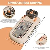 Racing Adventure Car Steering Wheel Toy,Car Racing Adventure Toy with Steering Wheel, Driving Simulator for Kids Racing Car Adventure Steering Wheel Toy,Musical Interactive Steering Wheel Toy (White)