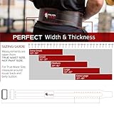 Dark Iron Fitness Black Weight Lifting Belt - Medium - Men & Women - All Leather Gym Belts - Weightlifting, Powerlifting, Strength Training, Squat, Deadlift Workout Up to 600 Lbs