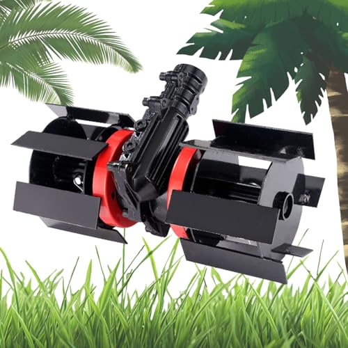 Universal Precision Alloy Lawnmower Accessory, Cultivator Tool Wheel, 2-in-1 International Lawn Mower Universal Parts, Vegetable Greenhouses Gardens Crops (14CM+28 * 9)