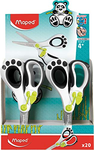 Maped Helix USA - Koopy Spring-Assisted Educational Scissors, 5 Inch - Crafting School Projects - Safe Cutting - Ergonomic Design - Pack of 20