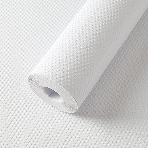 FLPMIX Shelf Liner 24 inch Wide - Waterproof Cabinets Liners, Non Adhesive, Easy to Cut Under Sink Mat Liners for Kitchens Drawer, Shelves, 24 X 300Inch White