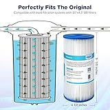 Membrane Solutions 20 Micron Pleated Water Filter Home 10"x4.5" Whole House Heavy Duty Sediment Replacement Cartridge Compatible with ECP10-1,ECP20-BB,R50-BBSA,FXHSC,CB1-SED10-BB (4 Pack)