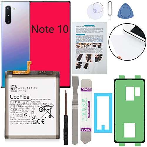 UooFide Battery for Galaxy Note 10 Replacement, Compatible with Samsung Galaxy Note 10 SM-N970 All Carriers EB-BN970ABU with Professional Repair Tools Kit