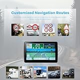 GPS Navigator for Car Truck RV, Latest 2025 Map 7 inch Touch Screen Car GPS, Support Voice Turn Direction Guidance/Speed and Red Light Warning/Custom Truck Routing (Black)