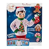 Elf On The Shelf Boy with Ugly Sweater Set - Blue Eyed Boy Elf Doll w 5 Different Velcro X-Mas Accessories - Change Your Elves Clothing Daily with 5 Outfits in One - Win Your Elf Ugly Sweater Party